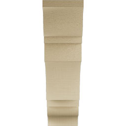 Ekena Millwork - BKTUR055X20X20WTL01RCPR - Timberthane Faux Wood Westlake Style Bracket, Traditional Ends, 5 1/2"W x 20"D x 20"H, Primed Tan