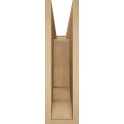 Ekena Millwork - BKTUR055X20X20WTL01RCPR - Timberthane Faux Wood Westlake Style Bracket, Traditional Ends, 5 1/2"W x 20"D x 20"H, Primed Tan