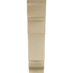 Ekena Millwork - BKTUR055X20X24WTL01RCPR - Timberthane Faux Wood Westlake Style Bracket, Traditional Ends, 5 1/2"W x 20"D x 24"H, Primed Tan
