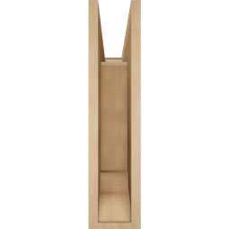 Ekena Millwork - BKTUR055X20X24WTL01RCPR - Timberthane Faux Wood Westlake Style Bracket, Traditional Ends, 5 1/2"W x 20"D x 24"H, Primed Tan