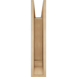 Ekena Millwork - BKTUR055X20X28WTL01RCPR - Timberthane Faux Wood Westlake Style Bracket, Traditional Ends, 5 1/2"W x 20"D x 28"H, Primed Tan