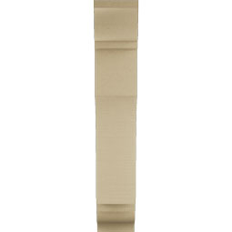 Ekena Millwork - BKTUR055X20X32WTL01RCPR - Timberthane Faux Wood Westlake Style Bracket, Traditional Ends, 5 1/2"W x 20"D x 32"H, Primed Tan