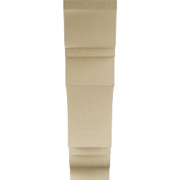 Ekena Millwork - BKTUR055X22X22WTL01RCPR - Timberthane Faux Wood Westlake Style Bracket, Traditional Ends, 5 1/2"W x 22"D x 22"H, Primed Tan