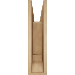 Ekena Millwork - BKTUR055X22X22WTL01RCPR - Timberthane Faux Wood Westlake Style Bracket, Traditional Ends, 5 1/2"W x 22"D x 22"H, Primed Tan