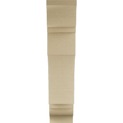 Ekena Millwork - BKTUR055X22X26WTL01RCPR - Timberthane Faux Wood Westlake Style Bracket, Traditional Ends, 5 1/2"W x 22"D x 26"H, Primed Tan