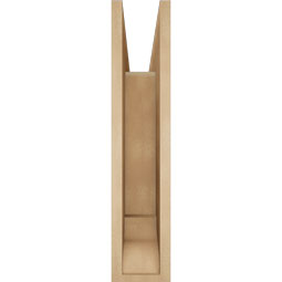 Ekena Millwork - BKTUR055X22X26WTL01RCPR - Timberthane Faux Wood Westlake Style Bracket, Traditional Ends, 5 1/2"W x 22"D x 26"H, Primed Tan