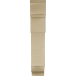 Ekena Millwork - BKTUR055X22X30WTL01RCPR - Timberthane Faux Wood Westlake Style Bracket, Traditional Ends, 5 1/2"W x 22"D x 30"H, Primed Tan