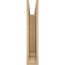 Ekena Millwork - BKTUR055X22X30WTL01RCPR - Timberthane Faux Wood Westlake Style Bracket, Traditional Ends, 5 1/2"W x 22"D x 30"H, Primed Tan