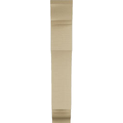Ekena Millwork - BKTUR055X22X34WTL01RCPR - Timberthane Faux Wood Westlake Style Bracket, Traditional Ends, 5 1/2"W x 22"D x 34"H, Primed Tan