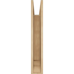 Ekena Millwork - BKTUR055X22X34WTL01RCPR - Timberthane Faux Wood Westlake Style Bracket, Traditional Ends, 5 1/2"W x 22"D x 34"H, Primed Tan