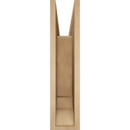 Ekena Millwork - BKTUR055X24X24WTL01RCPR - Timberthane Faux Wood Westlake Style Bracket, Traditional Ends, 5 1/2"W x 24"D x 24"H, Primed Tan