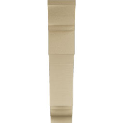 Ekena Millwork - BKTUR055X24X28WTL01RCPR - Timberthane Faux Wood Westlake Style Bracket, Traditional Ends, 5 1/2"W x 24"D x 28"H, Primed Tan