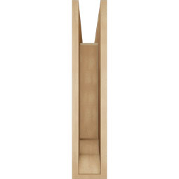 Ekena Millwork - BKTUR055X24X28WTL01RCPR - Timberthane Faux Wood Westlake Style Bracket, Traditional Ends, 5 1/2"W x 24"D x 28"H, Primed Tan