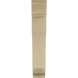 Ekena Millwork - BKTUR055X24X32WTL01RCPR - Timberthane Faux Wood Westlake Style Bracket, Traditional Ends, 5 1/2"W x 24"D x 32"H, Primed Tan
