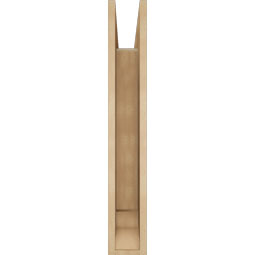 Ekena Millwork - BKTUR055X24X36WTL01RCPR - Timberthane Faux Wood Westlake Style Bracket, Traditional Ends, 5 1/2"W x 24"D x 36"H, Primed Tan