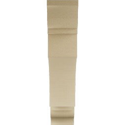 Ekena Millwork - BKTUR055X26X26WTL01RCPR - Timberthane Faux Wood Westlake Style Bracket, Traditional Ends, 5 1/2"W x 26"D x 26"H, Primed Tan