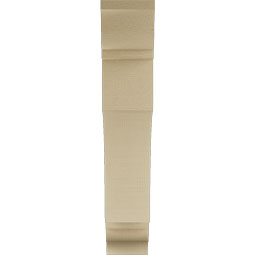 Ekena Millwork - BKTUR055X26X30WTL01RCPR - Timberthane Faux Wood Westlake Style Bracket, Traditional Ends, 5 1/2"W x 26"D x 30"H, Primed Tan