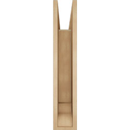 Ekena Millwork - BKTUR055X26X30WTL01RCPR - Timberthane Faux Wood Westlake Style Bracket, Traditional Ends, 5 1/2"W x 26"D x 30"H, Primed Tan