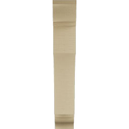 Ekena Millwork - BKTUR055X26X34WTL01RCPR - Timberthane Faux Wood Westlake Style Bracket, Traditional Ends, 5 1/2"W x 26"D x 34"H, Primed Tan