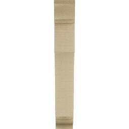 Ekena Millwork - BKTUR055X26X38WTL01RCPR - Timberthane Faux Wood Westlake Style Bracket, Traditional Ends, 5 1/2"W x 26"D x 38"H, Primed Tan