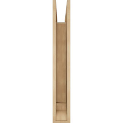 Ekena Millwork - BKTUR055X26X38WTL01RCPR - Timberthane Faux Wood Westlake Style Bracket, Traditional Ends, 5 1/2"W x 26"D x 38"H, Primed Tan