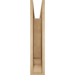 Ekena Millwork - BKTUR055X28X28WTL01RCPR - Timberthane Faux Wood Westlake Style Bracket, Traditional Ends, 5 1/2"W x 28"D x 28"H, Primed Tan