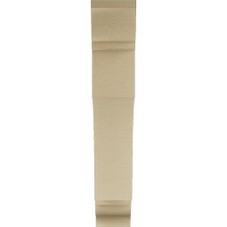 Ekena Millwork - BKTUR055X28X32WTL01RCPR - Timberthane Faux Wood Westlake Style Bracket, Traditional Ends, 5 1/2"W x 28"D x 32"H, Primed Tan