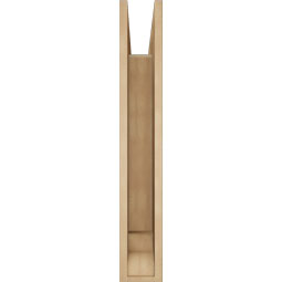Ekena Millwork - BKTUR055X28X36WTL01RCPR - Timberthane Faux Wood Westlake Style Bracket, Traditional Ends, 5 1/2"W x 28"D x 36"H, Primed Tan