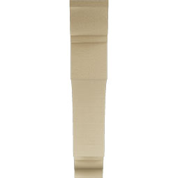 Ekena Millwork - BKTUR055X30X30WTL01RCPR - Timberthane Faux Wood Westlake Style Bracket, Traditional Ends, 5 1/2"W x 30"D x 30"H, Primed Tan