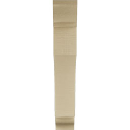 Ekena Millwork - BKTUR055X30X34WTL01RCPR - Timberthane Faux Wood Westlake Style Bracket, Traditional Ends, 5 1/2"W x 30"D x 34"H, Primed Tan