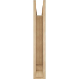 Ekena Millwork - BKTUR055X30X36WTL01RCPR - Timberthane Faux Wood Westlake Style Bracket, Traditional Ends, 5 1/2"W x 30"D x 36"H, Primed Tan