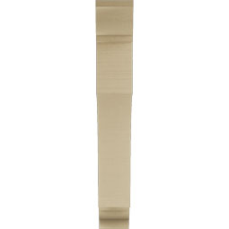 Ekena Millwork - BKTUR055X30X38WTL01RCPR - Timberthane Faux Wood Westlake Style Bracket, Traditional Ends, 5 1/2"W x 30"D x 38"H, Primed Tan