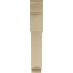 Ekena Millwork - BKTUR055X32X36WTL01RCPR - Timberthane Faux Wood Westlake Style Bracket, Traditional Ends, 5 1/2"W x 32"D x 36"H, Primed Tan