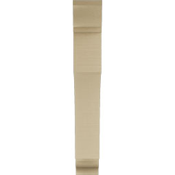Ekena Millwork - BKTUR055X32X38WTL01RCPR - Timberthane Faux Wood Westlake Style Bracket, Traditional Ends, 5 1/2"W x 32"D x 38"H, Primed Tan