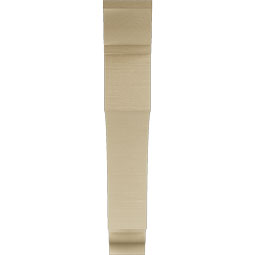 Ekena Millwork - BKTUR055X34X34WTL01RCPR - Timberthane Faux Wood Westlake Style Bracket, Traditional Ends, 5 1/2"W x 34"D x 34"H, Primed Tan