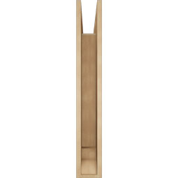 Ekena Millwork - BKTUR055X34X38WTL01RCPR - Timberthane Faux Wood Westlake Style Bracket, Traditional Ends, 5 1/2"W x 34"D x 38"H, Primed Tan