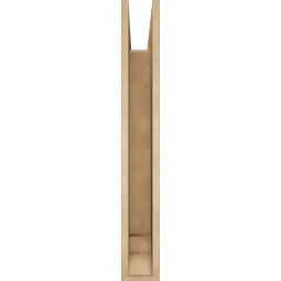 Ekena Millwork - BKTUR055X34X40WTL01RCPR - Timberthane Faux Wood Westlake Style Bracket, Traditional Ends, 5 1/2"W x 34"D x 40"H, Primed Tan