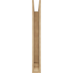 Ekena Millwork - BKTUR055X34X46WTL01RCPR - Timberthane Faux Wood Westlake Style Bracket, Traditional Ends, 5 1/2"W x 34"D x 46"H, Primed Tan