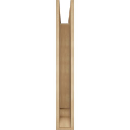 Ekena Millwork - BKTUR055X36X40WTL01RCPR - Timberthane Faux Wood Westlake Style Bracket, Traditional Ends, 5 1/2"W x 36"D x 40"H, Primed Tan