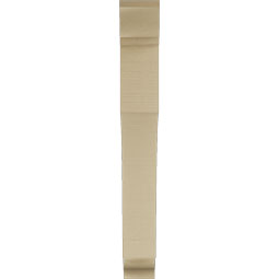 Ekena Millwork - BKTUR055X36X44WTL01RCPR - Timberthane Faux Wood Westlake Style Bracket, Traditional Ends, 5 1/2"W x 36"D x 44"H, Primed Tan