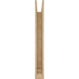 Ekena Millwork - BKTUR055X36X48WTL01RCPR - Timberthane Faux Wood Westlake Style Bracket, Traditional Ends, 5 1/2"W x 36"D x 48"H, Primed Tan