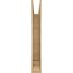 Ekena Millwork - BKTUR055X38X38WTL01RCPR - Timberthane Faux Wood Westlake Style Bracket, Traditional Ends, 5 1/2"W x 38"D x 38"H, Primed Tan