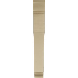 Ekena Millwork - BKTUR055X38X42WTL01RCPR - Timberthane Faux Wood Westlake Style Bracket, Traditional Ends, 5 1/2"W x 38"D x 42"H, Primed Tan