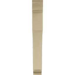 Ekena Millwork - BKTUR055X38X44WTL01RCPR - Timberthane Faux Wood Westlake Style Bracket, Traditional Ends, 5 1/2"W x 38"D x 44"H, Primed Tan