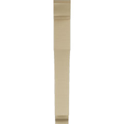 Ekena Millwork - BKTUR055X38X46WTL01RCPR - Timberthane Faux Wood Westlake Style Bracket, Traditional Ends, 5 1/2"W x 38"D x 46"H, Primed Tan