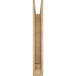Ekena Millwork - BKTUR055X40X40WTL01RCPR - Timberthane Faux Wood Westlake Style Bracket, Traditional Ends, 5 1/2"W x 40"D x 40"H, Primed Tan