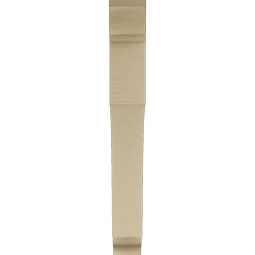 Ekena Millwork - BKTUR055X40X44WTL01RCPR - Timberthane Faux Wood Westlake Style Bracket, Traditional Ends, 5 1/2"W x 40"D x 44"H, Primed Tan