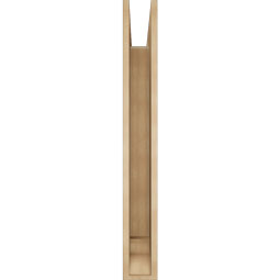 Ekena Millwork - BKTUR055X40X44WTL01RCPR - Timberthane Faux Wood Westlake Style Bracket, Traditional Ends, 5 1/2"W x 40"D x 44"H, Primed Tan