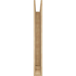 Ekena Millwork - BKTUR055X40X48WTL01RCPR - Timberthane Faux Wood Westlake Style Bracket, Traditional Ends, 5 1/2"W x 40"D x 48"H, Primed Tan
