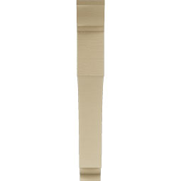 Ekena Millwork - BKTUR055X42X42WTL01RCPR - Timberthane Faux Wood Westlake Style Bracket, Traditional Ends, 5 1/2"W x 42"D x 42"H, Primed Tan